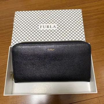 FURLA 블랙 가죽 장지갑