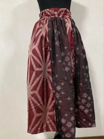 기모노 리메이크 색 가을 스커트