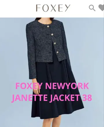 [ 새상품급 ] FOXEY NEW YORK 트위드 자켓 38 완판템