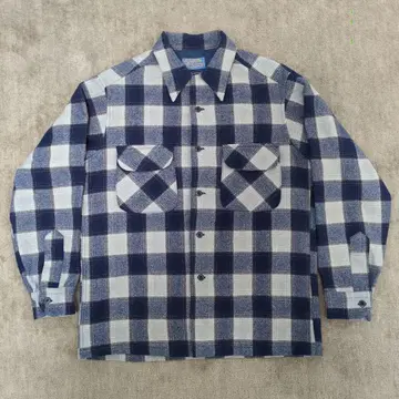 70s USA제 PENDLETON 울 체크 보드 셔츠 M 사이즈