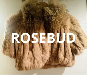 [ ROSE BUD ] Rabbit & Raccoon 퍼 반팔 볼레로 M