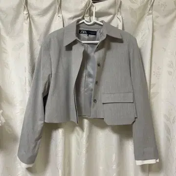 ZARA 그레이 테일러드 자켓 XS