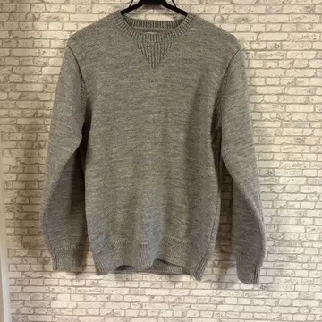 Champion SHIPS 그레이 니트 스웨터 복각 런택