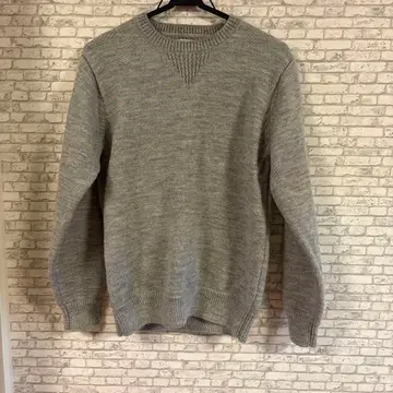 Champion SHIPS 그레이 니트 스웨터 복각 런택