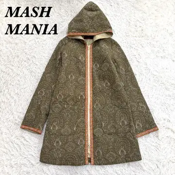 [새상품급] MASH MANIA 자수 롱 코트 카키