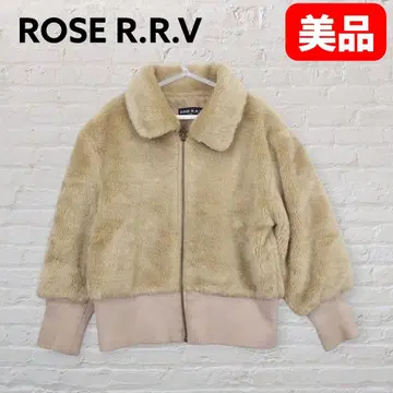 ROSE R.R.V 인조 모피 블루종 베이지 여성용 S 사이즈 상당