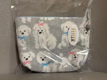 FEILER 보트형 파우치 M 모후모후 완찬 실버 그레이
