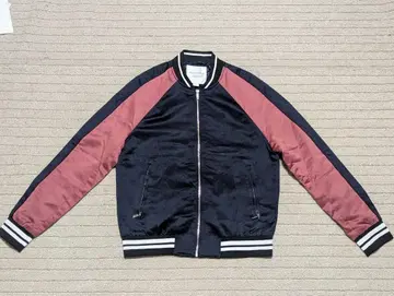 JACK & JONES 네이비 와인 레드 점퍼