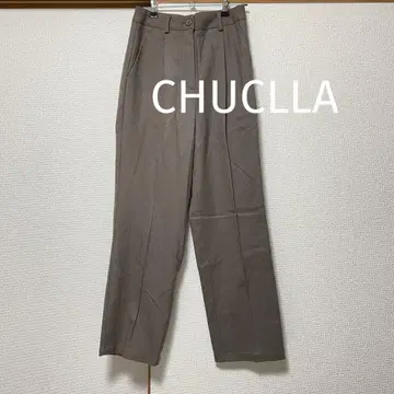 CHUCLLA  브라운 스트레이트 팬츠 센터 프레스 오피스