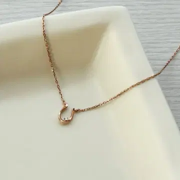 [ete] K10PG 다이아몬드 호스슈 목걸이