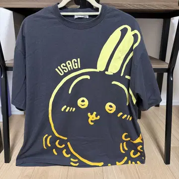 치이카와 x 아베일 콜라보 토끼 빅 프린트T셔츠