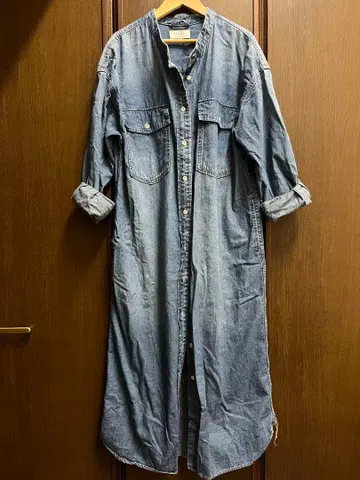 르 데님 SLOBE IENA 셔츠 원피스 데님 블루