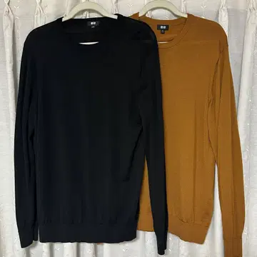UNIQLO 엑스트라 파인 메리노 크루넥 스웨터 XL 2장 세트