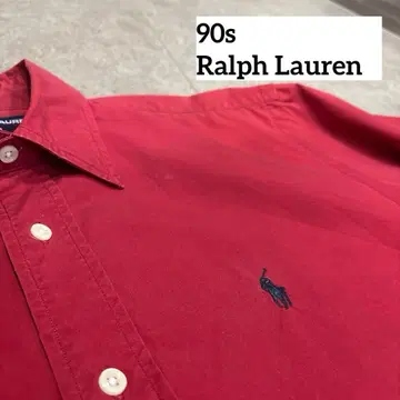 랄프 로렌 셔츠 90s 빨간색