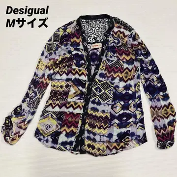 Desigual 기하학 패턴 셔츠 가디건 M 사이즈