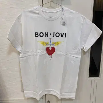 BON JOVI 화이트 T셔츠 M 사이즈