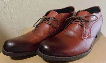 가죽 캐주얼 슈즈 홍차색 26.0cm