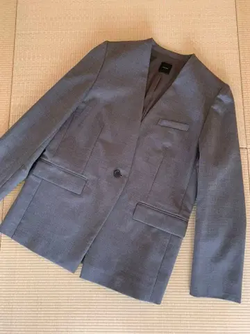 Spick and Span 그레이 노카라 자켓