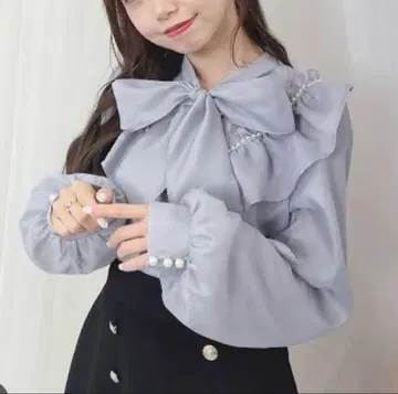 evelyn 프릴 리본 블라우스