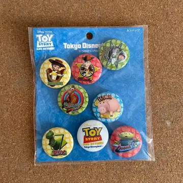 미사용품 토이 스토리 캔뱃지 8개 세트 디즈니