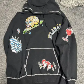 XLARGE 블랙 후드티 XL