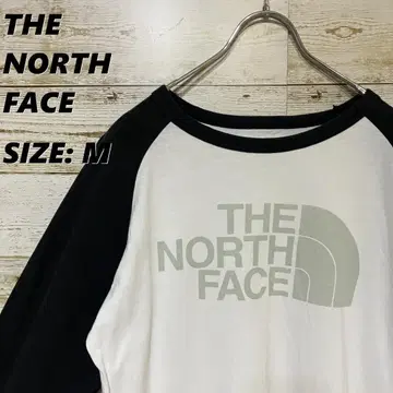 THE NORTH FACE 래글런T셔츠 긴팔 화이트 블랙 빅 로고