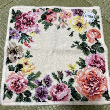 FEILER 꽃무늬 손수건 약 30cm x 30cm
