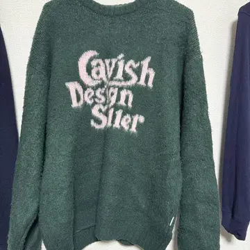Cavish Design Seller 그린 맨투맨 M