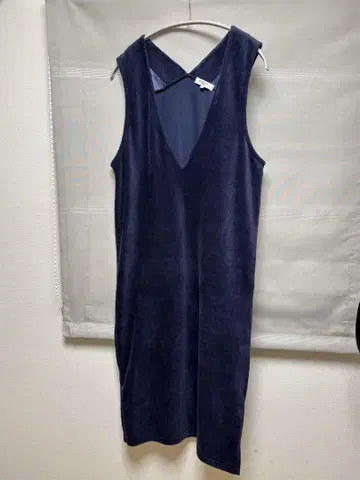 네이비 오버롤 스커트