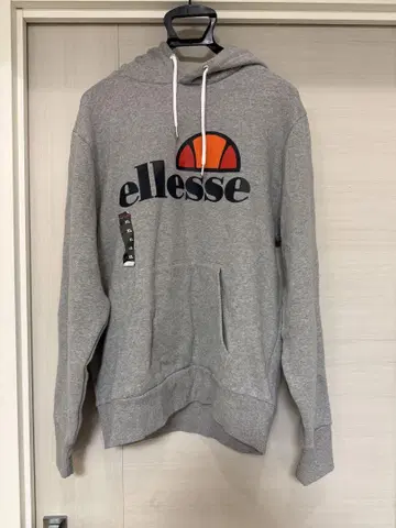 ellesse (엘레쎄) 후드티 그레이 XL 속기모 로고 후드티