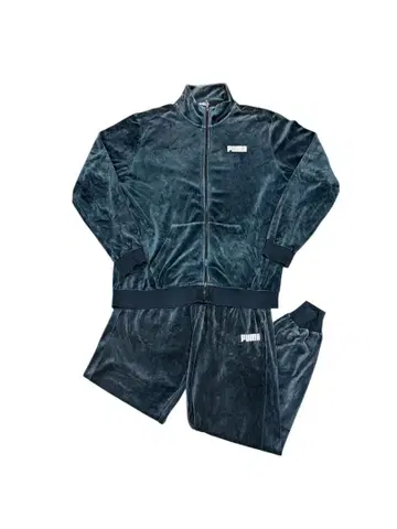 (Y2K) PUMA 블랙 벨로아 저지 셋업