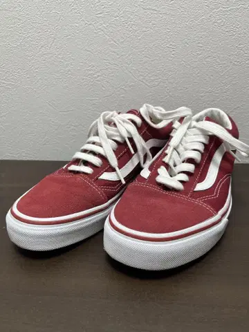 Vans 레드 스웨이드 로우컷 스니커즈