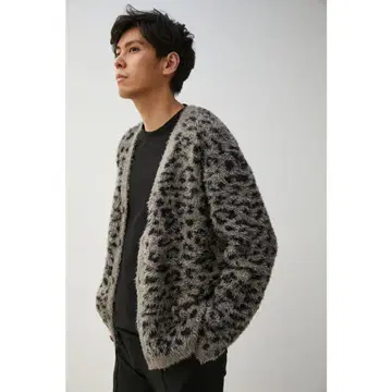 AZUL BY MOUSSY SHAGGY LEOPARD CARDIGAN