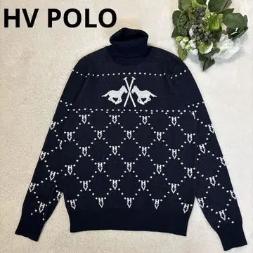 HV POLO 여성용 스웨터 니트 터틀넥 승마 면 100%