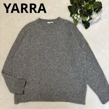 YARRA 야라 야크 혼방 울 니트 크루넥 그레이 프리 사이즈