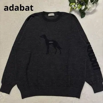 아다바트 adabat 울 스웨터 니트 블랙 dog M 사이즈