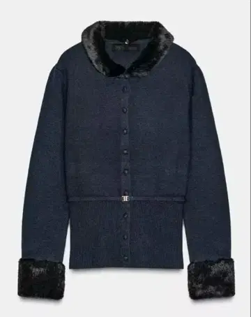 Zara 퍼 가디건
