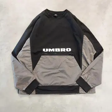 UMBRO 엄브로 맨투맨 나일론 구제 의류 XL 블랙 그레이 16511