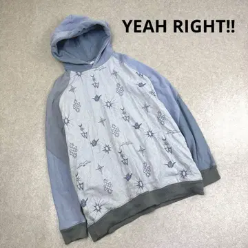 YEAH RIGHT!! 예아 라이트 풀오버 후드티 패치워크