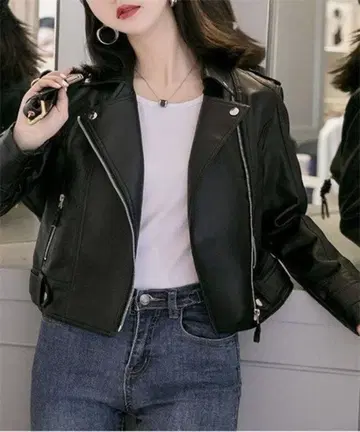 Dream garden / 여성용 PU 가죽 라이더 자켓