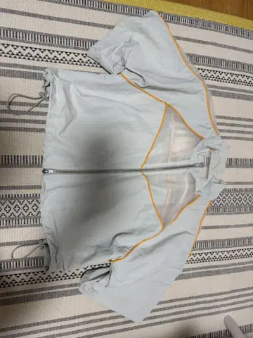 moussy 라이트 그레이 반팔 자켓 오렌지 악센트