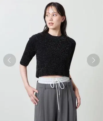 MARW UNITED ARROWS 글리터 니트 풀오버 네이비