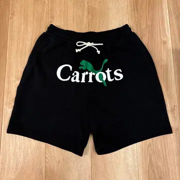 Carrots x Puma 블랙 숏팬츠 남성용 맨투맨 팬츠
