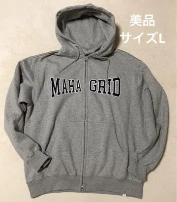 새상품급 maha grid 집업 후드티 그레이 속기모 한국 스트릿