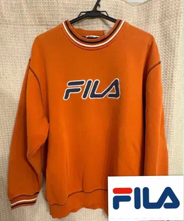 FILA 오렌지 맨투맨 트레이닝복