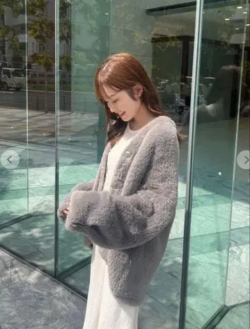 COCODEAL 코코딜 W 페이스 롱 페더 가디건
