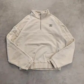 UMBRO 엄브로 맨투맨 구제 의류 하프 지퍼 베이지 블랙 16514