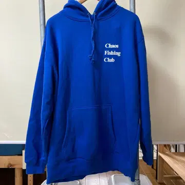 Chaos Fishing Club 발포 프린트 로고 후드티 사이즈 XL