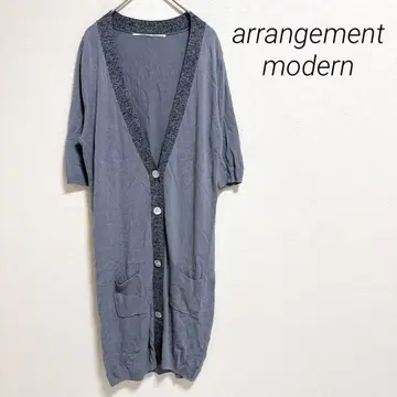 arrangement modern 롱 가디건 5부 소매 겉옷 F
