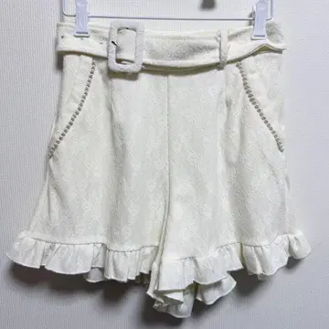 아이보리 레이스 숏팬츠